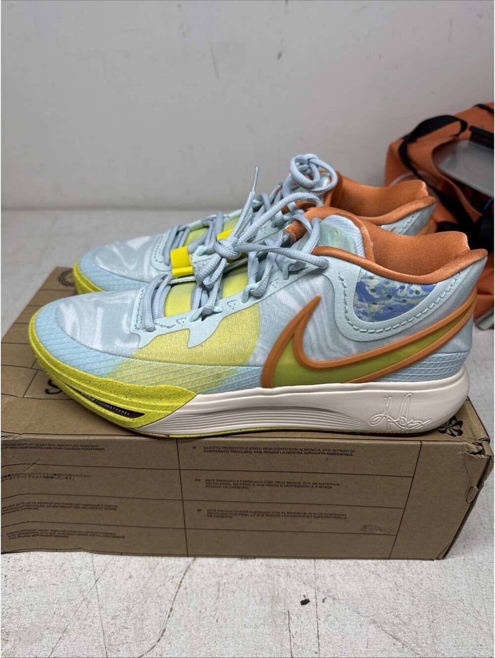 Size 13M - Nike Kyrie 8 Blue Yellow - Brand New- Ships Same Day
